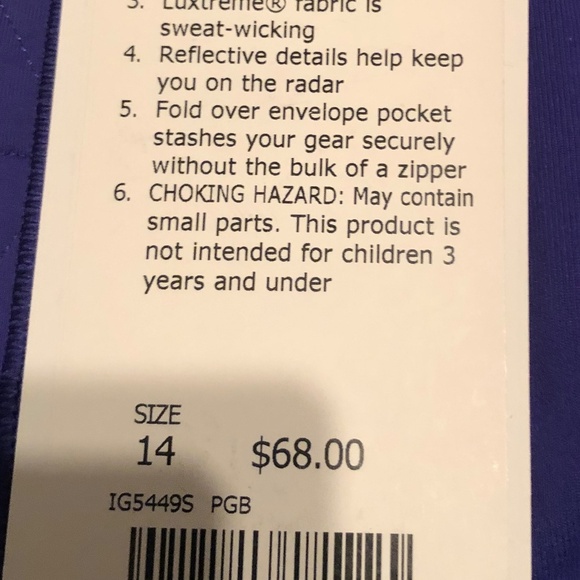 Ivivva. BY lulu lemon size 14 North Star purple pants. Pockets, hidden pocket. - Picture 4 of 12